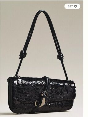 Dolce Vita Black Alice Sequin Shoulder Bag